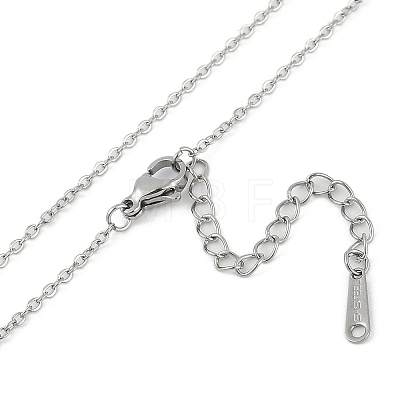Halloween Series 202 Stainless Steel Cable Chain Pumpkin Pendant Necklaces LS-NJEW-S005-01P-B-1