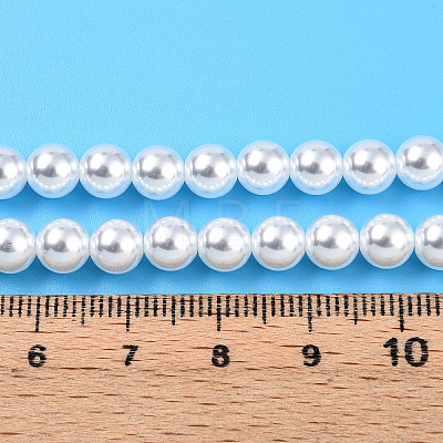 Baking Painted Pearlized Glass Pearl Bead Strands HY-N002-6mm-A12-1