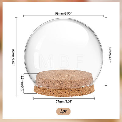 Round Glass Dome Cover AJEW-WH0513-64-1