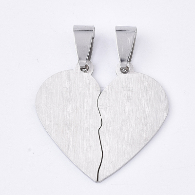 201 Stainless Steel Split Pendants STAS-T048-14-1