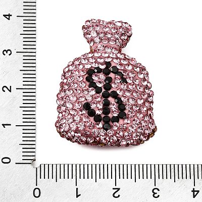 Handmade Polymer Clay Rhinestone Beads CLAY-Z006-04D-1