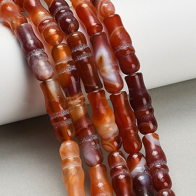 Natural Banded Agate Beads Strands G-Z144-A01-01A-1