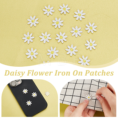 Flower Shape Cloth Embroidery Ornaments Accessories DIY-WH0568-60-1