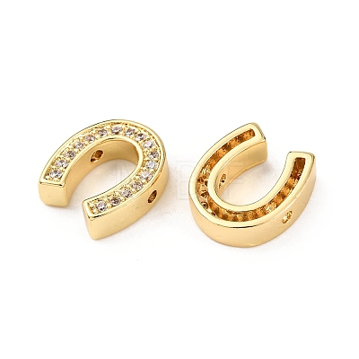 Brass Micro Pave Cubic Zirconia Beads KK-K408-12G-1