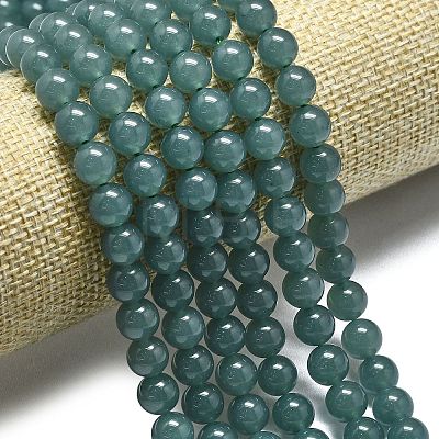 Natural Malaysia Jade Beads Strands G-L645-C01-8mm-04-1