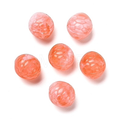 Two-tone Opaque Acrylic Beads OACR-G037-02D-1