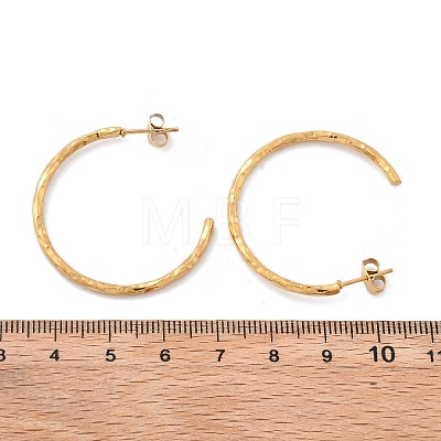 304 Stainless Steel C-Shaped Stud Earrings EJEW-R017-04G-04-1