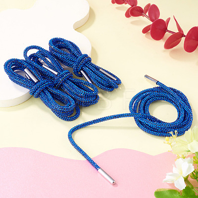 4Pcs Rhinestone Round Cord Shoelace FIND-TA0010-44P-01-1