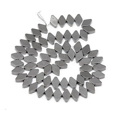 Electroplate Non-magnetic Synthetic Hematite Bead Strands G-Q486-13H-1