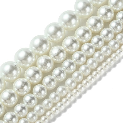 Dyed Glass Pearl Round Beads Strands HY-X0001-06-1