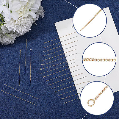 32Pcs 2 Colors Brass Stud Earring Findings KK-BBC0026-02-1