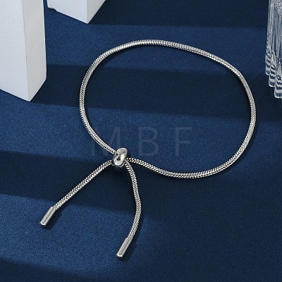 Tarnish Resistant Adjustable 304 Stainless Steel Slider Bracelet/Bolo Bracelets Making BJEW-F412-04P-1