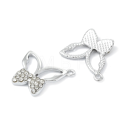 Animal Theme UV Plating Alloy Crystal Rhinestone Pendants ALRI-T012-07D-P-1