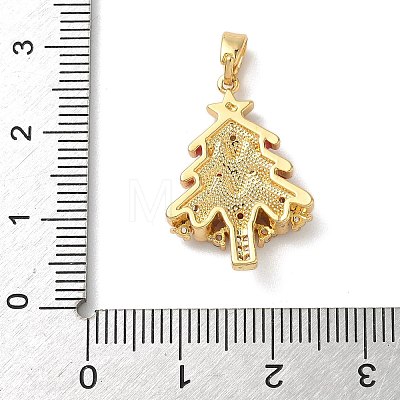 Christmas Brass Micro Pave Cubic Zirconia Pendants KK-K305-07A-01-1