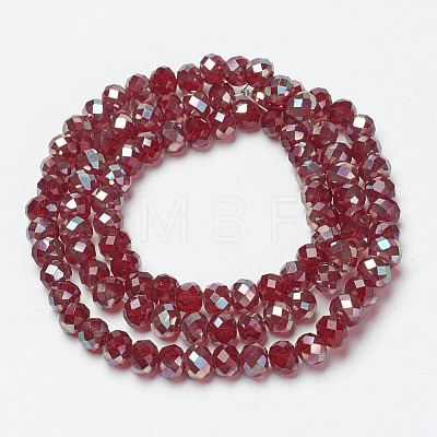 Electroplate Glass Beads Strands EGLA-A034-T2mm-J10-1