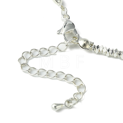 Synthetic Hematite Square Beaded Necklace with 304 Stainless Steel Clasps NJEW-JN04410-02-1