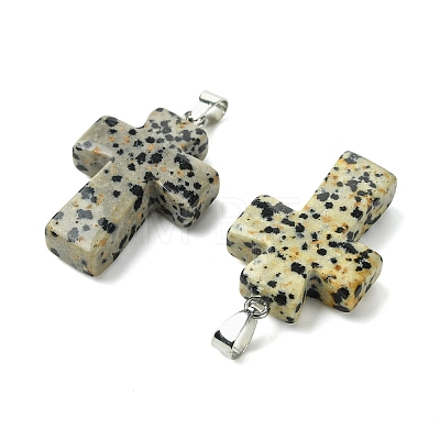 Natural Dalmatian Jasper Pendants GG-K002-11A-1