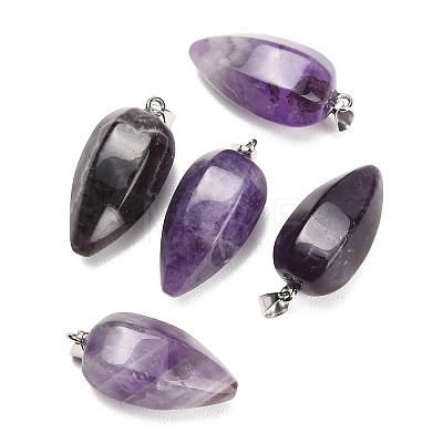 Natural Amethyst Pendants GG-K002-16P-1