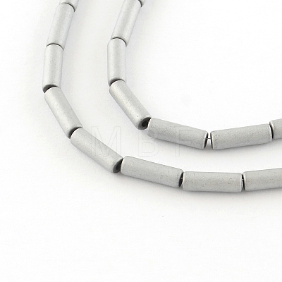 Tube Electroplate Non-magnetic Synthetic Hematite Bead Strands G-S203-22H-1
