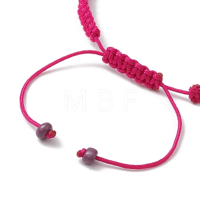 Adjustable Synthetic Dyed Turquoise & Magnesite Braided Bead Bracelets BJEW-JB10603-02-1