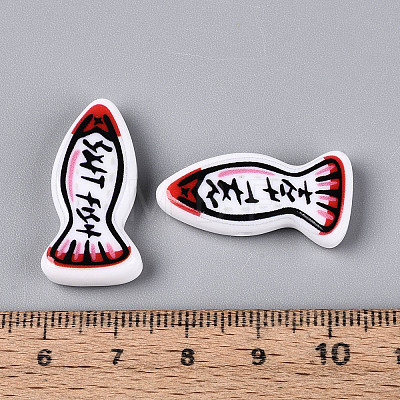 Printed Opaque Resin Beads RESI-N043-22D-1