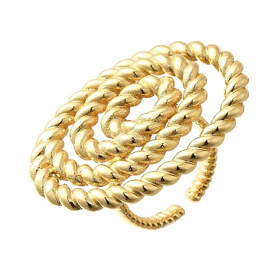 Brass Cuff Rings for Women RJEW-Q008-03G-1