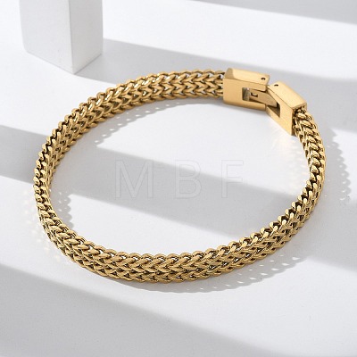 Brass Wheat Chain Bracelets for Women Men KK-P292-22G-1