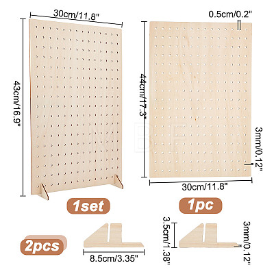 Wood Slant Back Earring Display Stands EDIS-WH0016-049-1