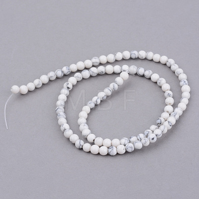 Synthetic Howlite Beads Strands X-G-Q462-4mm-26-1-1