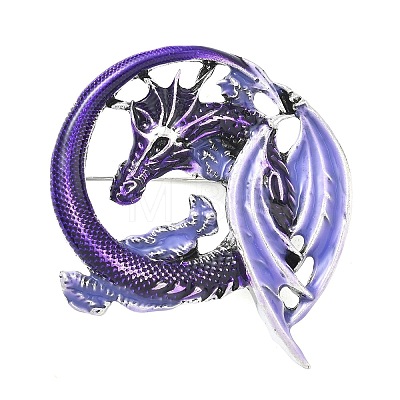 Pelycosaur Alloy Enamel Lapel Pins for Backpack Clothes JEWB-G044-02AS-02-1