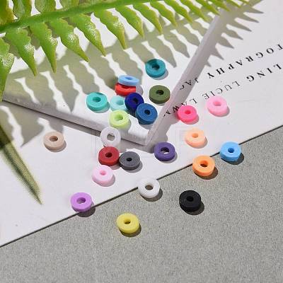 240g 24 Colors Handmade Polymer Clay Beads CLAY-JP0001-09-4mm-1
