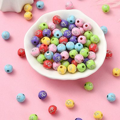 Plating Acrylic Beads PACR-YW0001-18-1