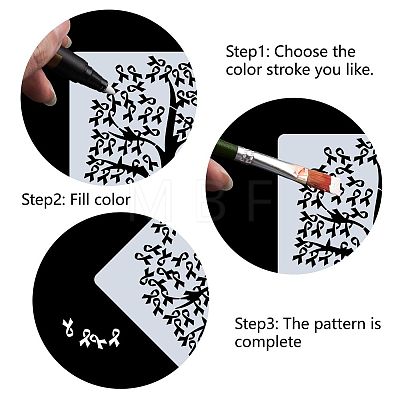 PET Plastic Drawing Painting Stencils Templates DIY-WH0244-099-1
