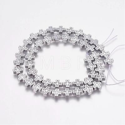 Grade AA Non-Magnetic Synthetic Hematite Bead Strands G-G652-20C-1