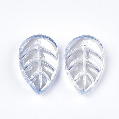 Electroplate Glass Pendants EGLA-S175-01E-1