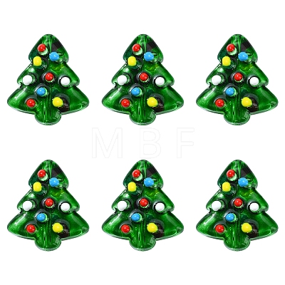 6Pcs Handmade Bumpy Glass Beads Strands LAMP-FS0001-16B-1