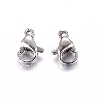 304 Stainless Steel Lobster Claw Clasps STAS-AB10-1