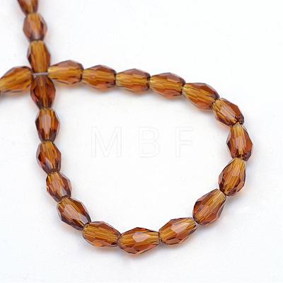 Transparent Glass Bead Strands GLAA-R168-5x7-01B-1