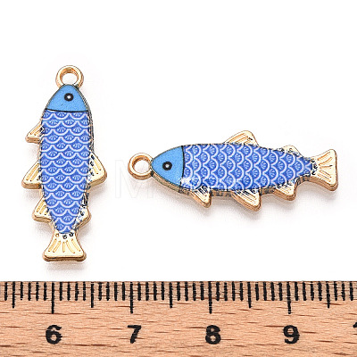 Alloy Enamel Pendants FIND-C037-16G-02-1-1