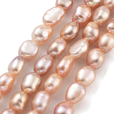Natural Cultured Freshwater Pearl Beads Strands PEAR-P062-24C-1