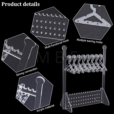 CRASPIRE 1 Set Acrylic Earring Display Stands EDIS-CP0001-14C-1