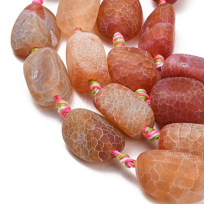 Natural Weathered Agate Beads Strands G-A321-P02-02-1