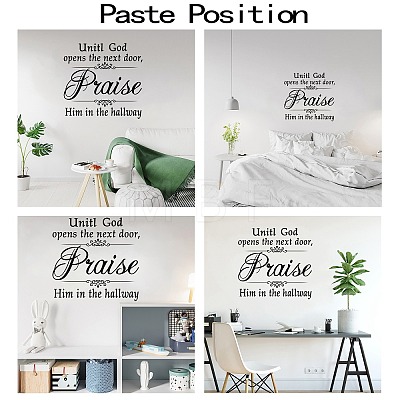 PVC Quotes Wall Sticker DIY-WH0200-043-1