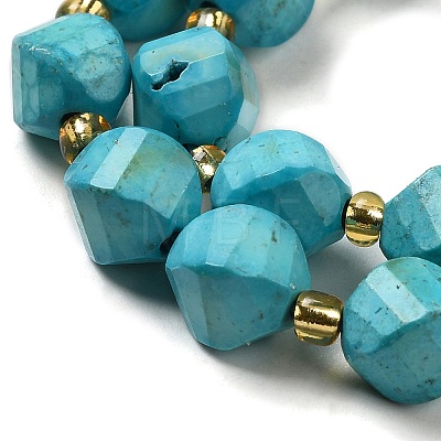 Dyed Natural Howlite Beads Strands G-G023-B01-02C-1