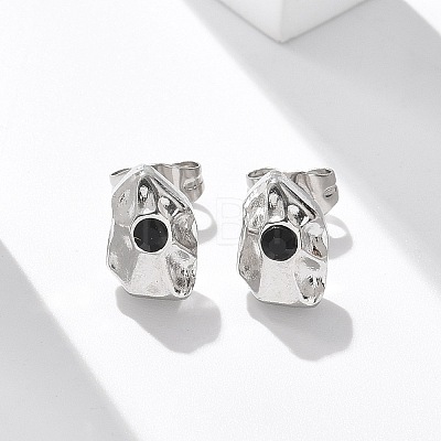 304 Stainless Steel Stud Earrings EJEW-F361-08P-1