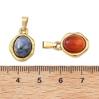 Natural Mixed Stone Pendants PALLOY-JF05696-1