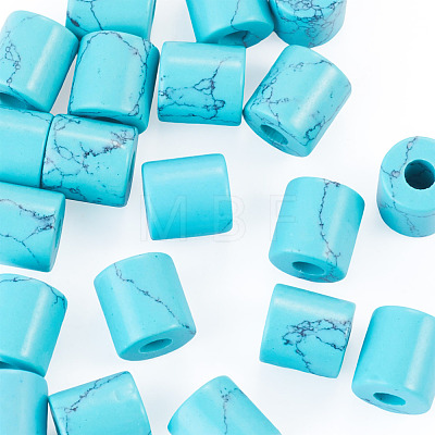 20Pcs Synthetic Turquoise Beads G-TA0003-40-1