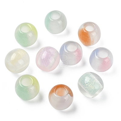 Pearlized Resin European Beads RESI-CJC0022-09-1