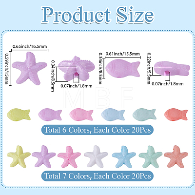260Pcs 13 Colors Opaque Acrylic Beads MACR-SP0002-28-1