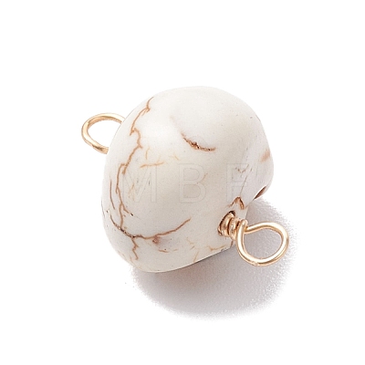 Halloween Synthetic Magnesite Skull Links Connector Charms PALLOY-JF02700-1